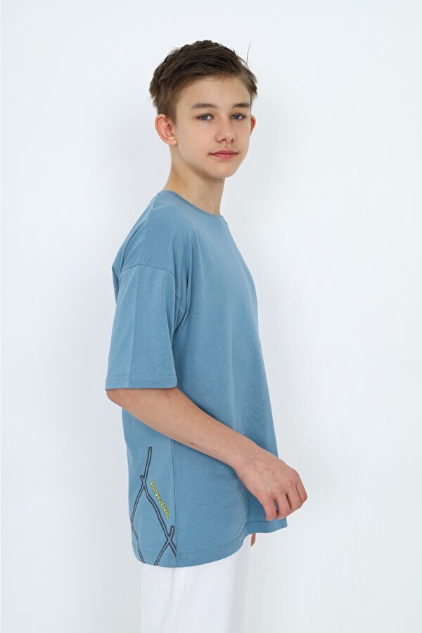 Toontoy Kids Toontoy Erkek Çocuk  Logo Yazı Baskılı Tişört