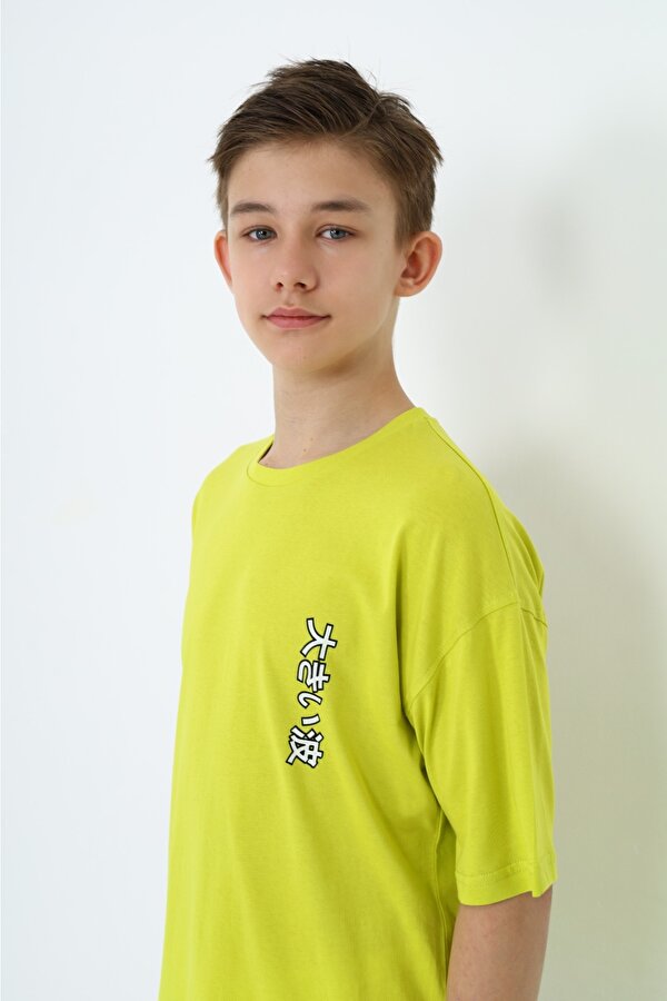 Toontoy Kids Toontoy Erkek Çocuk  Göğüsü Yazı  Baskılı Tişört