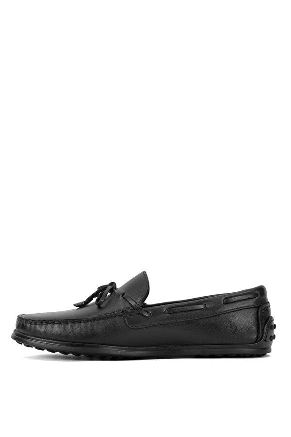 Ayakkabı Fuarı Elit ALF04C Erkek Hakiki Deri Casual Ayakkabı Siyah