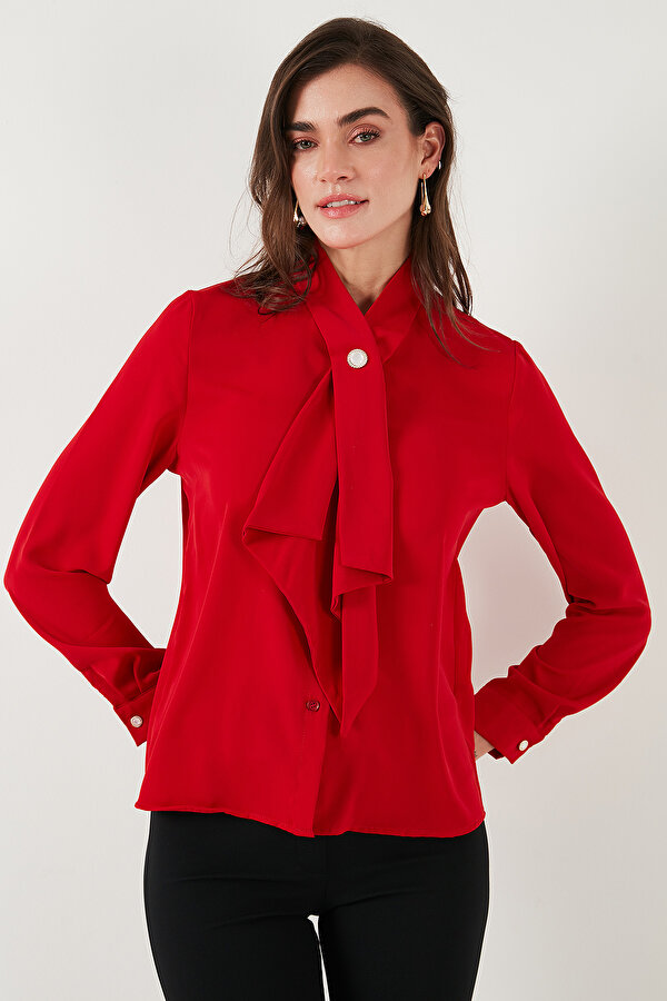 Lela Bayan Gömlek 611GO00333 KIRMIZI