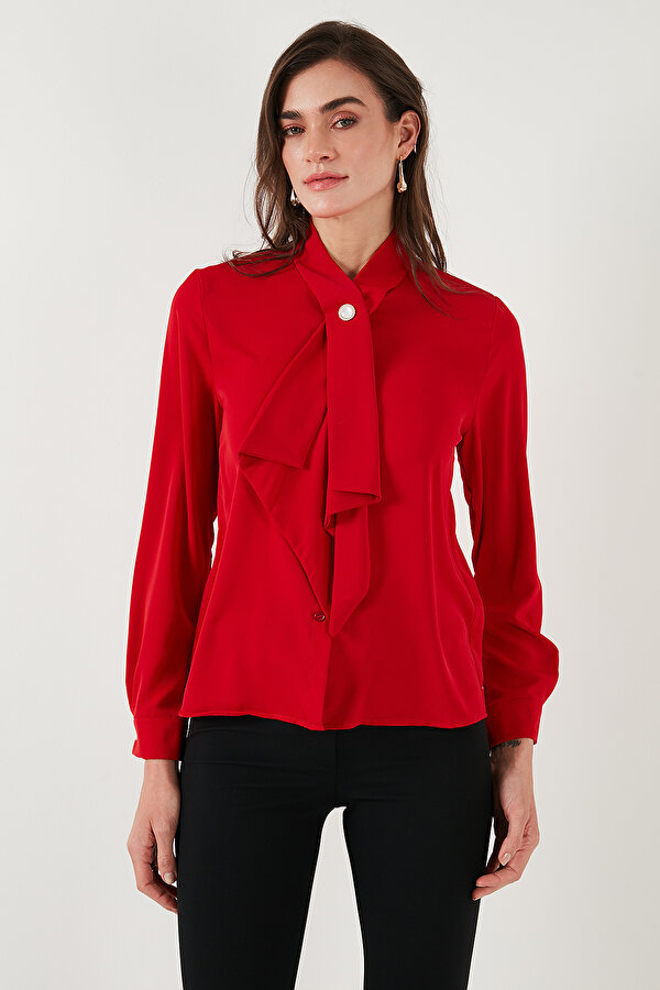 Lela Bayan Gömlek 611GO00333 KIRMIZI