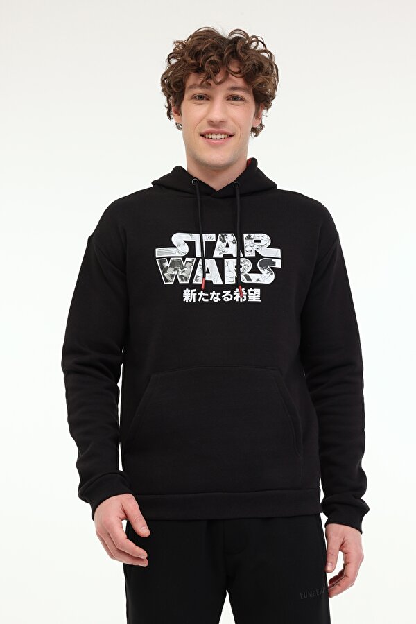 Lumberjack ML STARWARS 17PK-262 3PR Siyah Erkek Sweatshirt