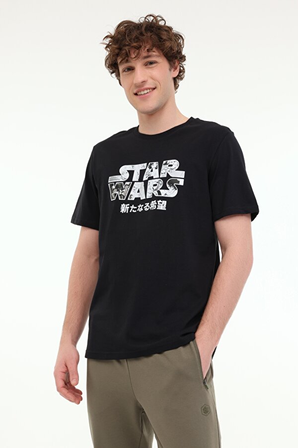 Lumberjack ML STARWARS 11LSN05 4PR Siyah Erkek Kısa Kol T-Shirt