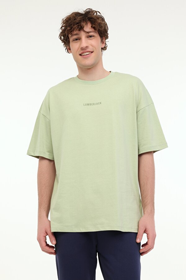 Lumberjack ML MIN 11RON01 4FX Yeşil Erkek Kısa Kol T-Shirt