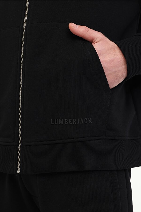 Lumberjack MB ROS 18HS112 5FX Siyah Erkek Eşofman Üstü