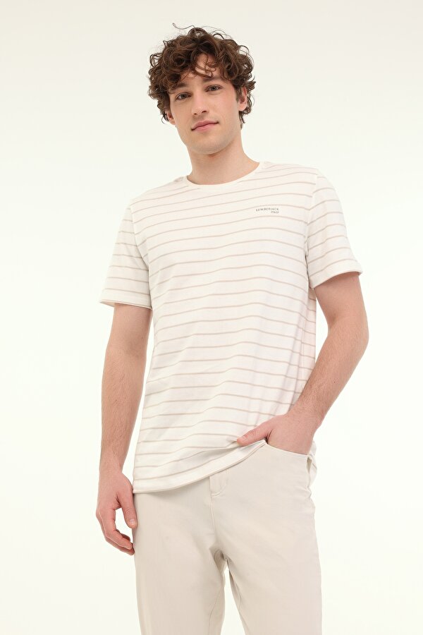 Lumberjack ML MAGNUS 11ITL1073 5FX Beyaz Erkek Kısa Kol T-Shirt