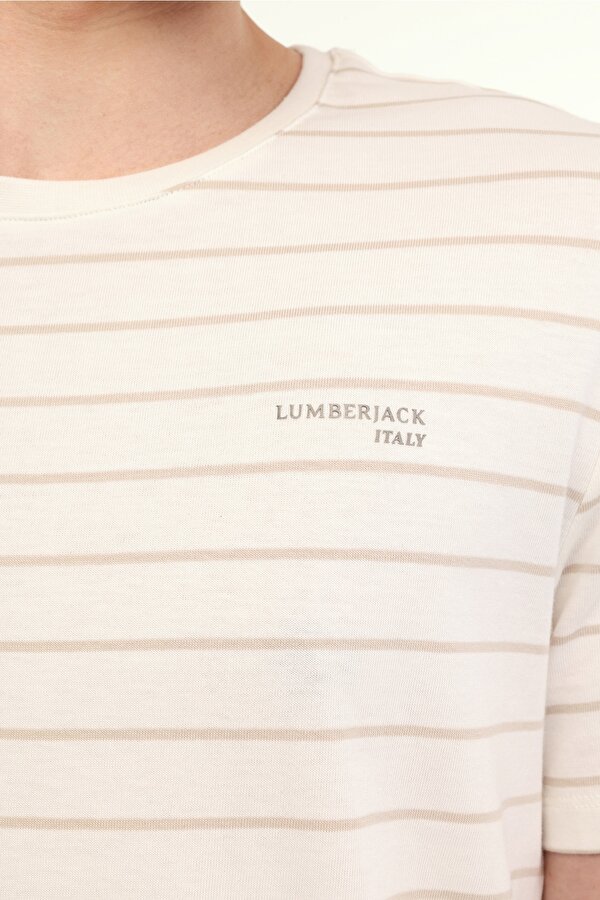 Lumberjack ML MAGNUS 11ITL1073 5FX Beyaz Erkek Kısa Kol T-Shirt