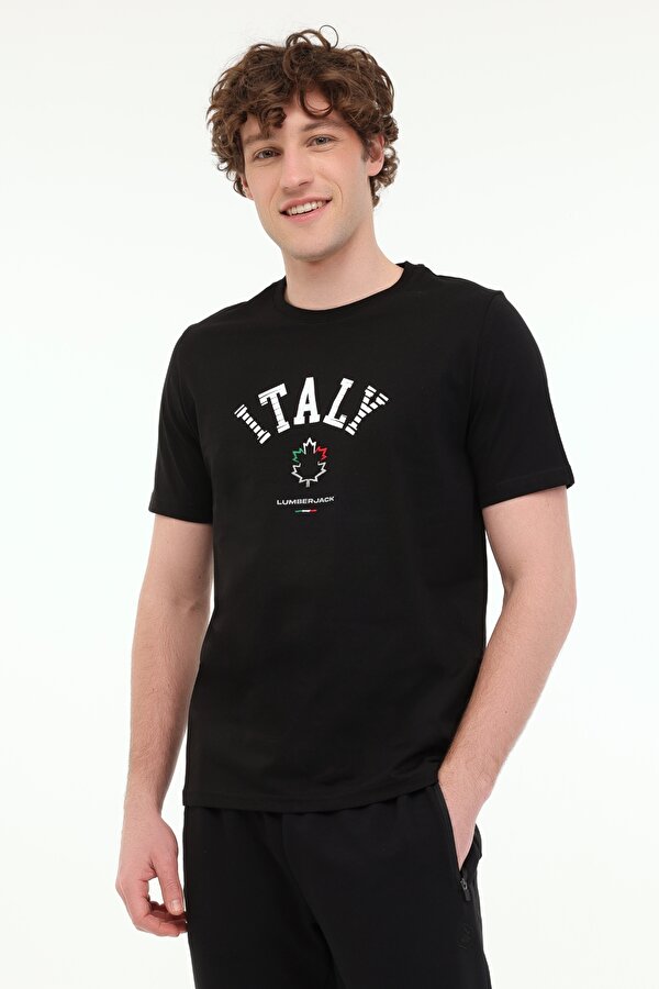 Lumberjack ML RENATO 11ITL1030 5FX Siyah Erkek Kısa Kol T-Shirt