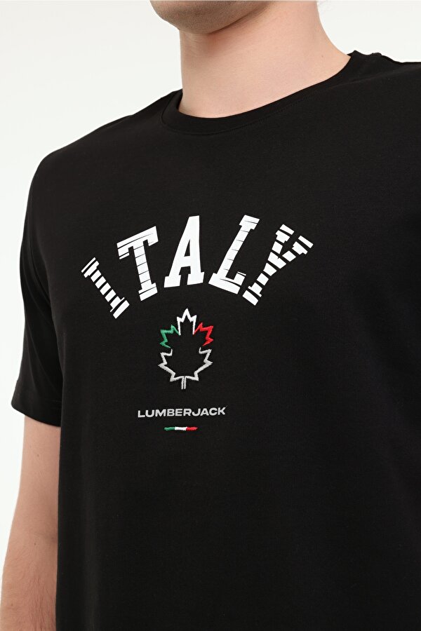 Lumberjack ML RENATO 11ITL1030 5FX Siyah Erkek Kısa Kol T-Shirt