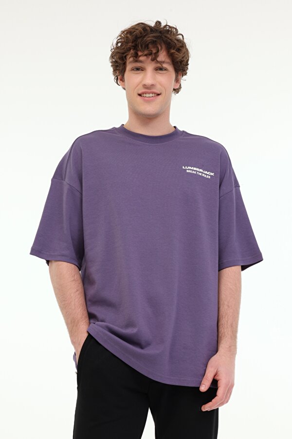 Lumberjack ML FRANCO 11FF10 5FX Mor Erkek Kısa Kol T-Shirt