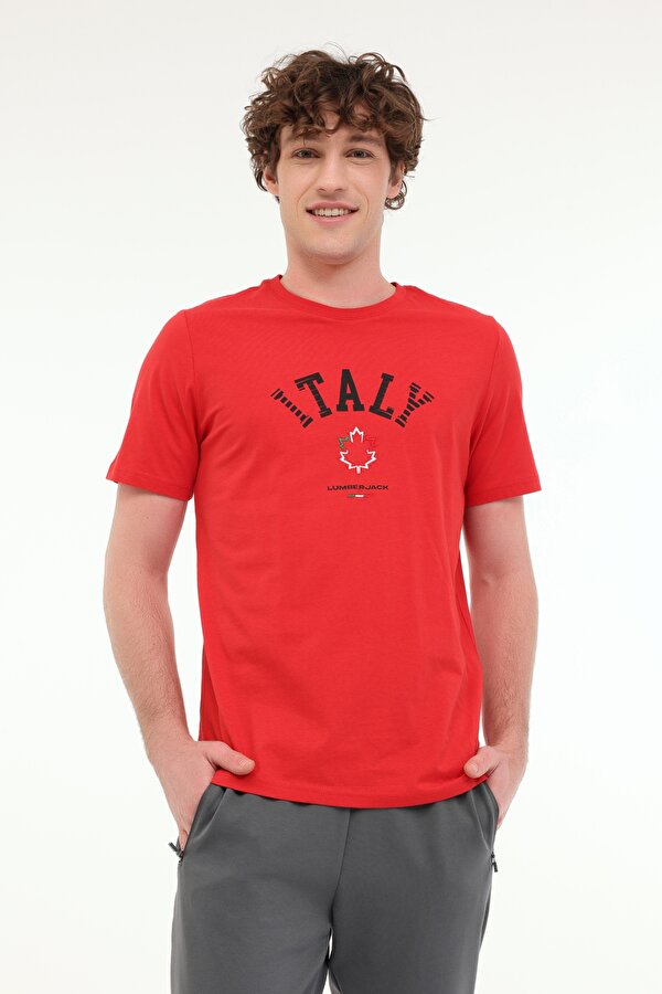 Lumberjack ML RENATO 11ITL1030 5FX Kırmızı Erkek Kısa Kol T-Shirt