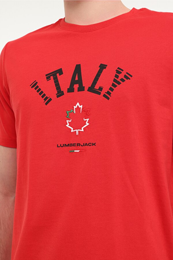 Lumberjack ML RENATO 11ITL1030 5FX Kırmızı Erkek Kısa Kol T-Shirt