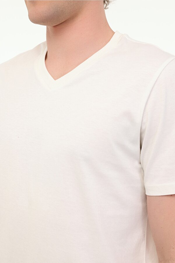 Kinetix MB PAM V 11SN221 5FX Beyaz Erkek Kısa Kol T-Shirt