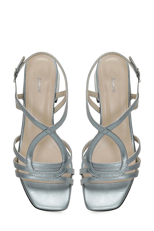 Polaris 325077.Z 5FX Mavi Kadın Topuklu Sandalet