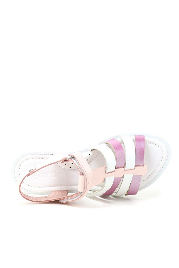 Hapshoe Kids Artico Bellini Hakiki Deri Vaketa Pudra Pembe Kız Çocuk Sandalet