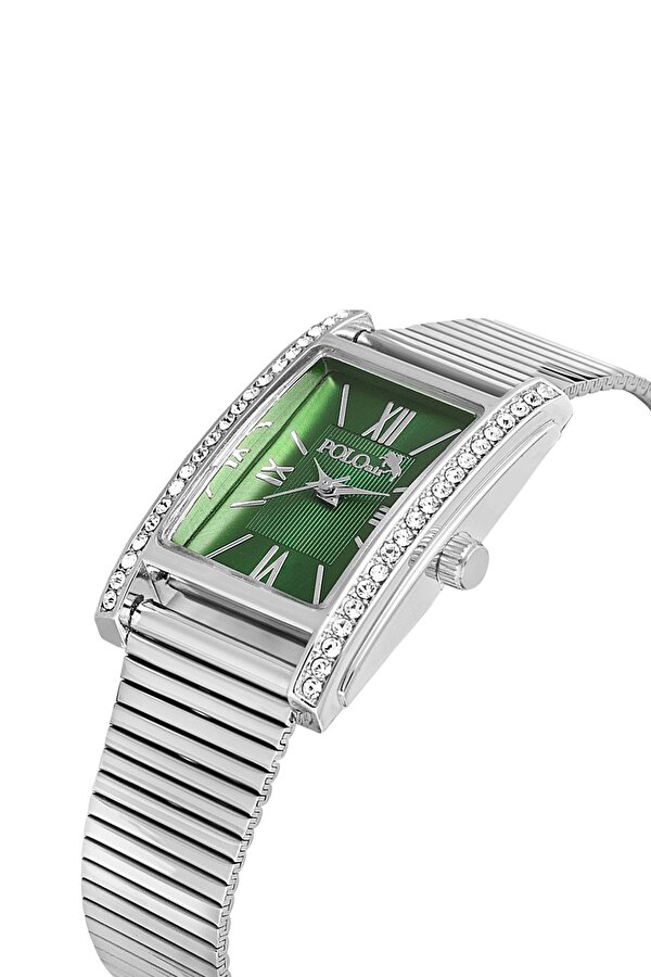 Polo Air Vintage Kadın Kol Saati Ve 55 ml Parfüm Seti Hediyelik Kutsunda Kombin Gümüş Yeşil Renk ST-2130S5