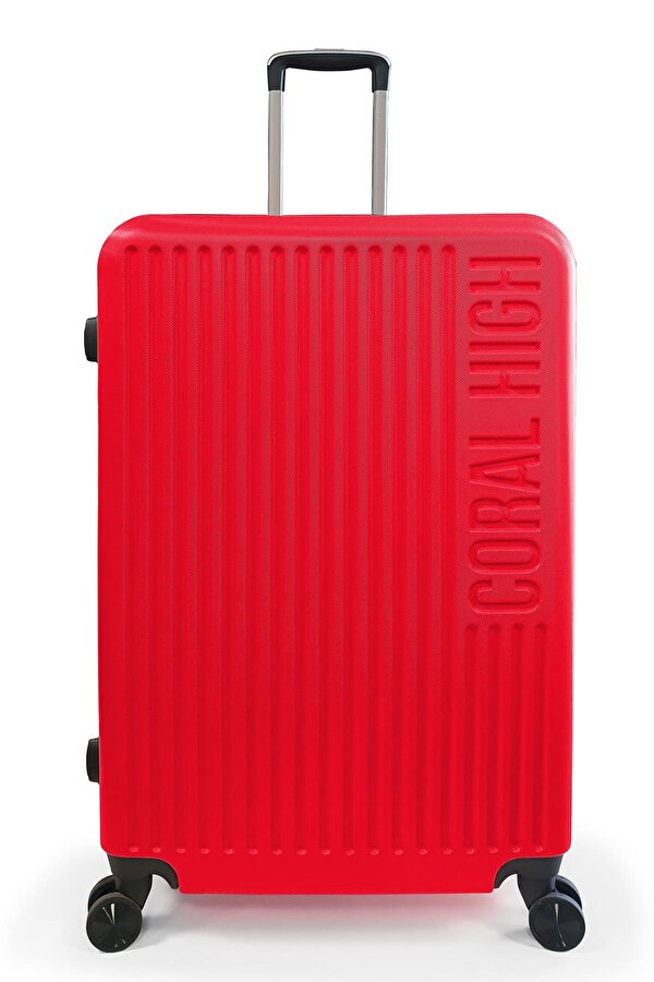 Coral High ABS Kırmızı Büyük Boy Valiz 16448