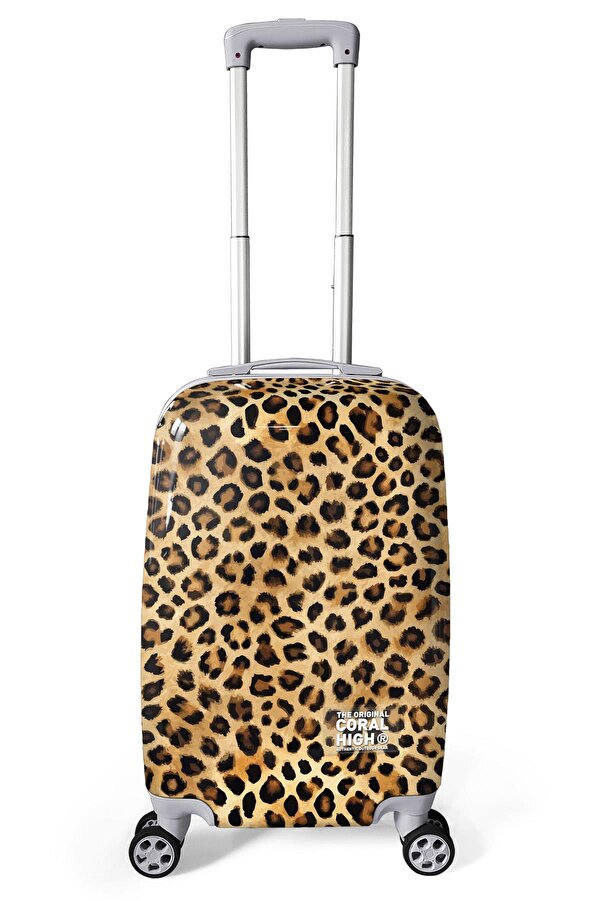 Coral High Leopar Desenli Kabin Boy Valiz (50cm) 16550