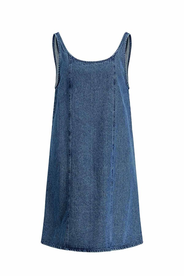 Jjxx JXSTELLA SL SHORT DENIM D Mavi Kadın Elbise