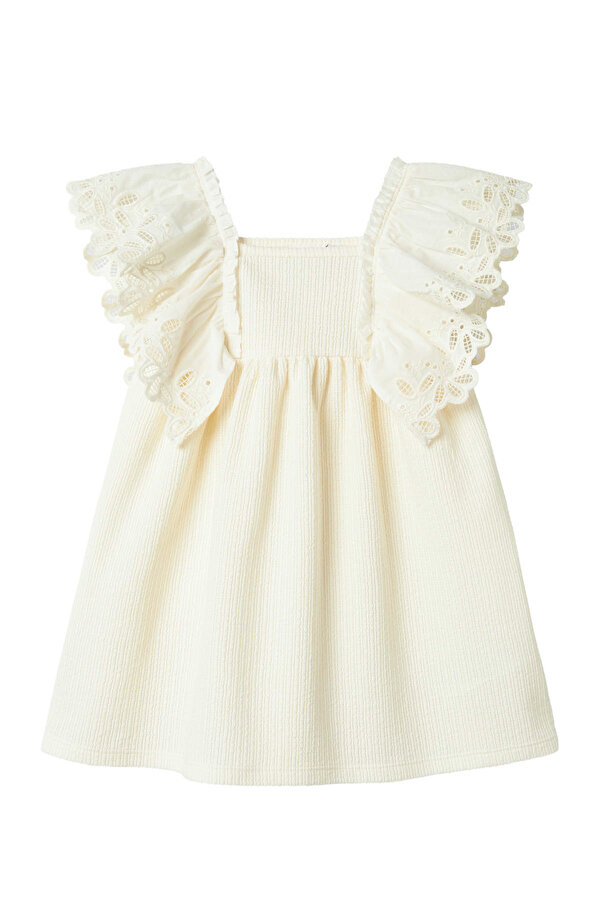 Name It NMFFRIJO SS DRESS Bej Kız Çocuk Elbise