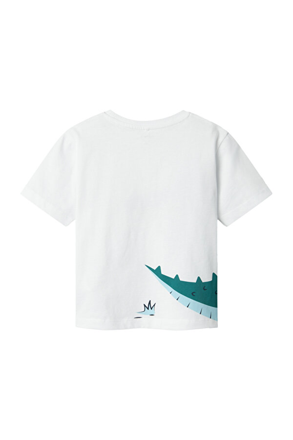 Name It NMMHELGE SS NREG TOP PB Beyaz Erkek Çocuk Kısa Kol T-Shirt