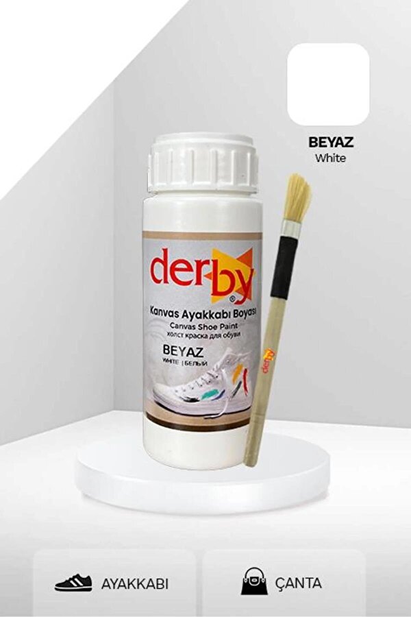 Derby Kanvas - Bez / Kumaş Ayakkabı Boyası 100 ml - Beyaz