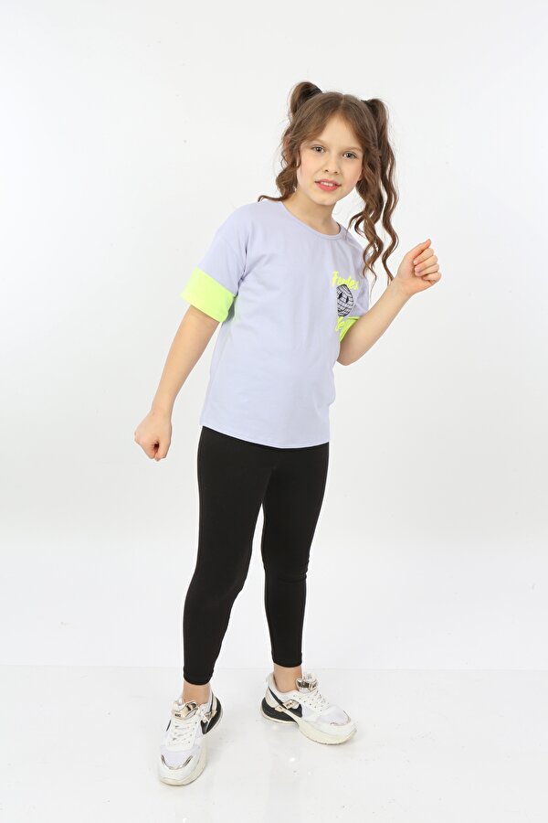 Toontoy Kids Toontoy Kız Çocuk Fearless Smile Baskılı Tişört
