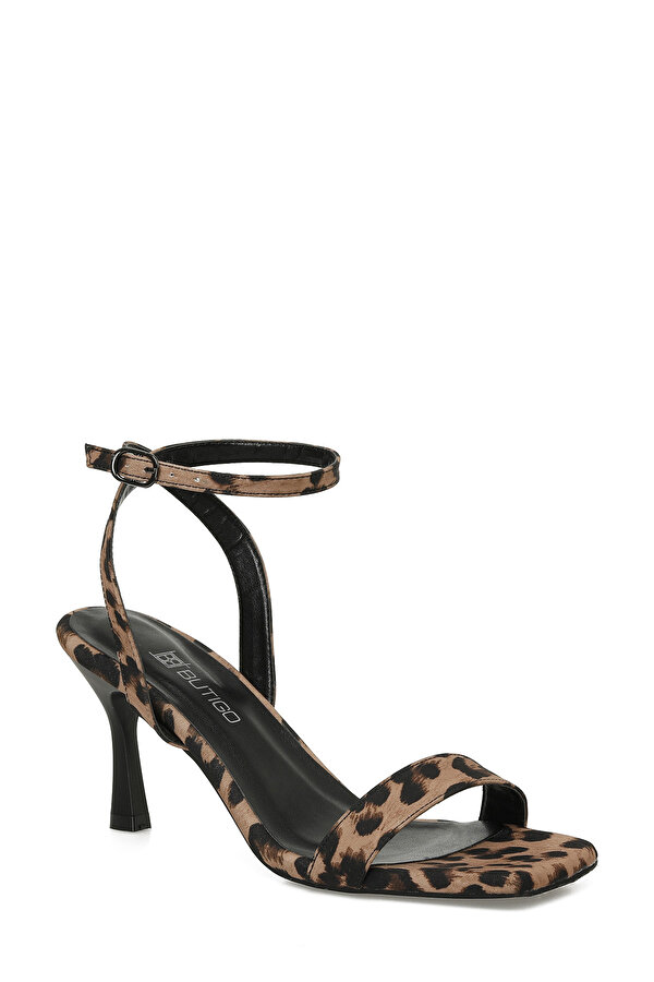Butigo 25S-006 5FX Leopar Kadın Topuklu Sandalet