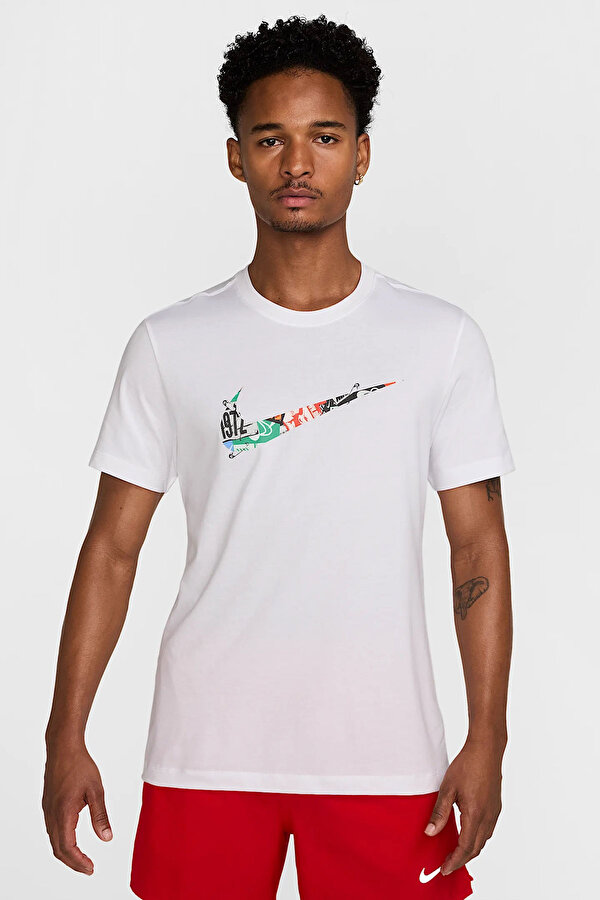 Nike M NK DF TEE RUN ENERGY Beyaz Erkek Kısa Kol T-Shirt