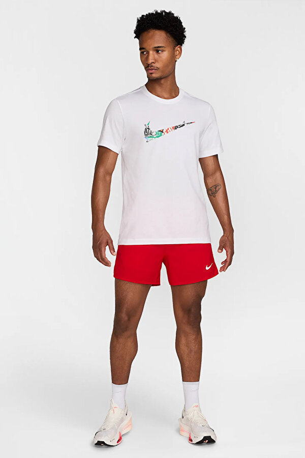 Nike M NK DF TEE RUN ENERGY Beyaz Erkek Kısa Kol T-Shirt