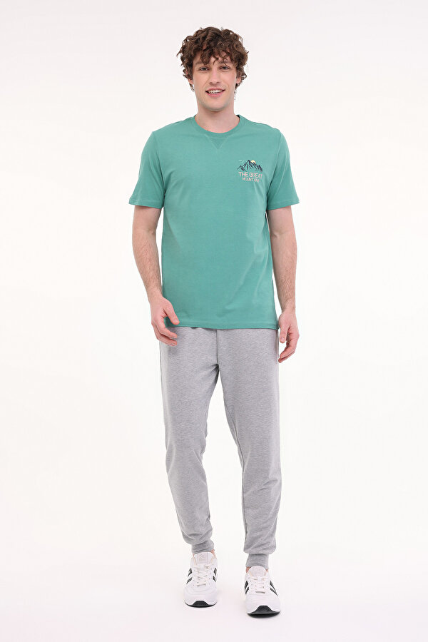 Kinetix ML FINE 11OTD206 5FX Yeşil Erkek Kısa Kol T-Shirt