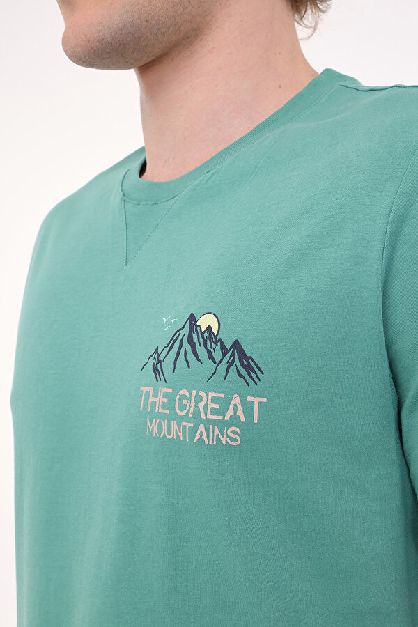 Kinetix ML FINE 11OTD206 5FX Yeşil Erkek Kısa Kol T-Shirt