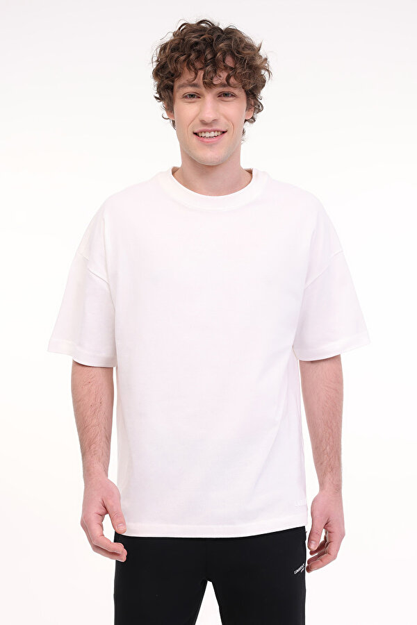 Lumberjack MB ROS 11HS113 5FX KIRIK BEYAZ Erkek Kısa Kol T-Shirt