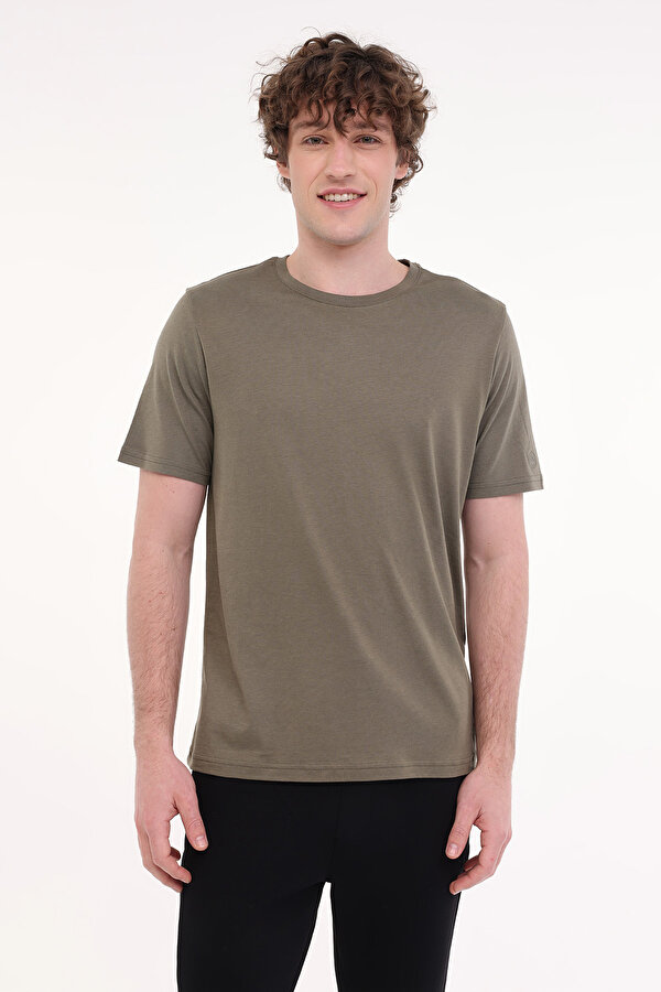 Lumberjack MB CT110 PM C NK T-SH 5FX Haki Erkek Kısa Kol T-Shirt