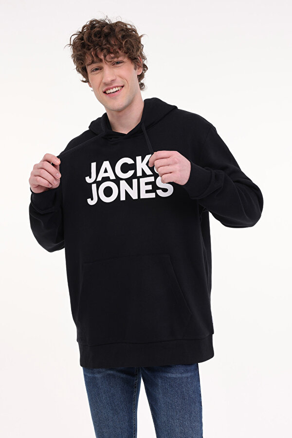 Jack & Jones JJECORP LOGO SWEAT HOOD N Siyah Erkek Sweatshirt