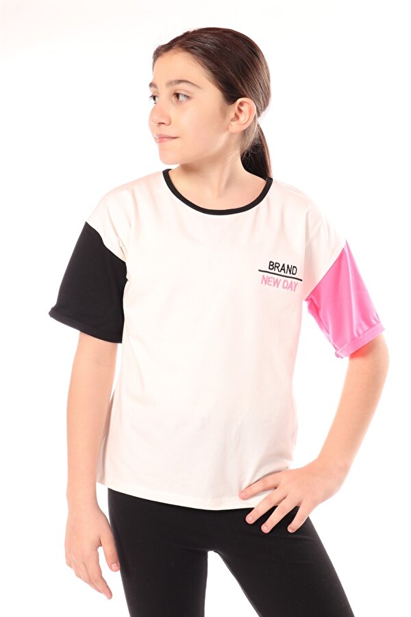 Toontoy Kids Toontoy Kız Çocuk Nakışlı Tişört