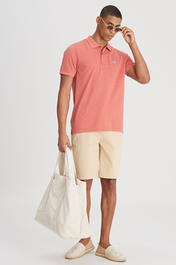 Lee Polo Yaka Tshirt Kırmızı Erkek Kısa Kol T-Shirt