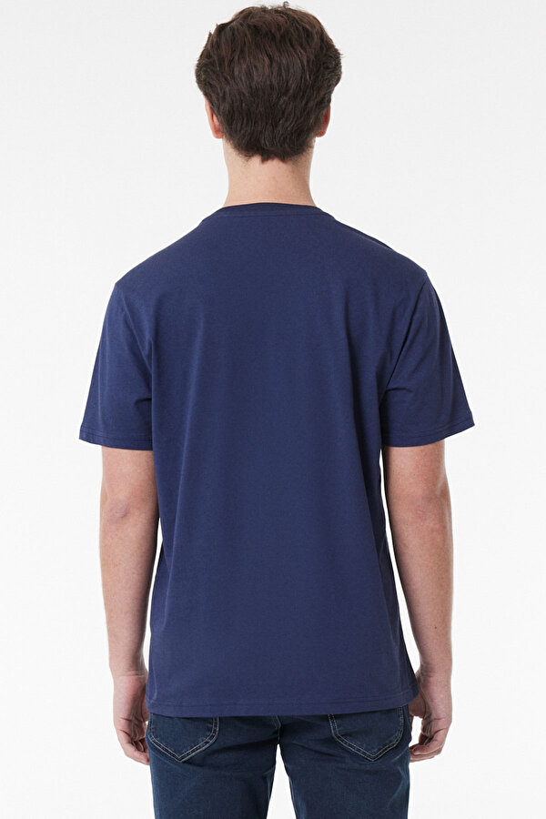 Lee Lightweight SS Wobbly Log Lacivert Erkek Kısa Kol T-Shirt