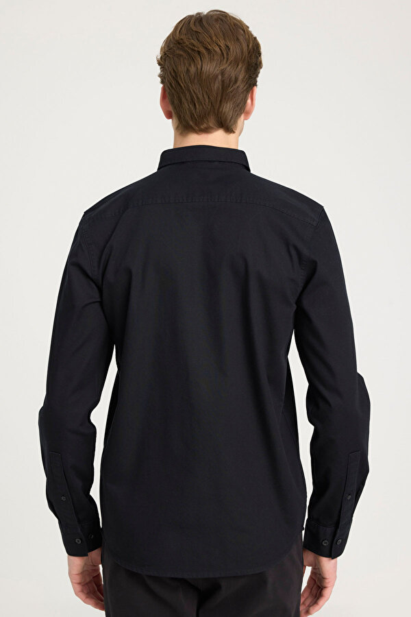 Wrangler Regular Fit Normal Kesim Siyah Erkek Gömlek