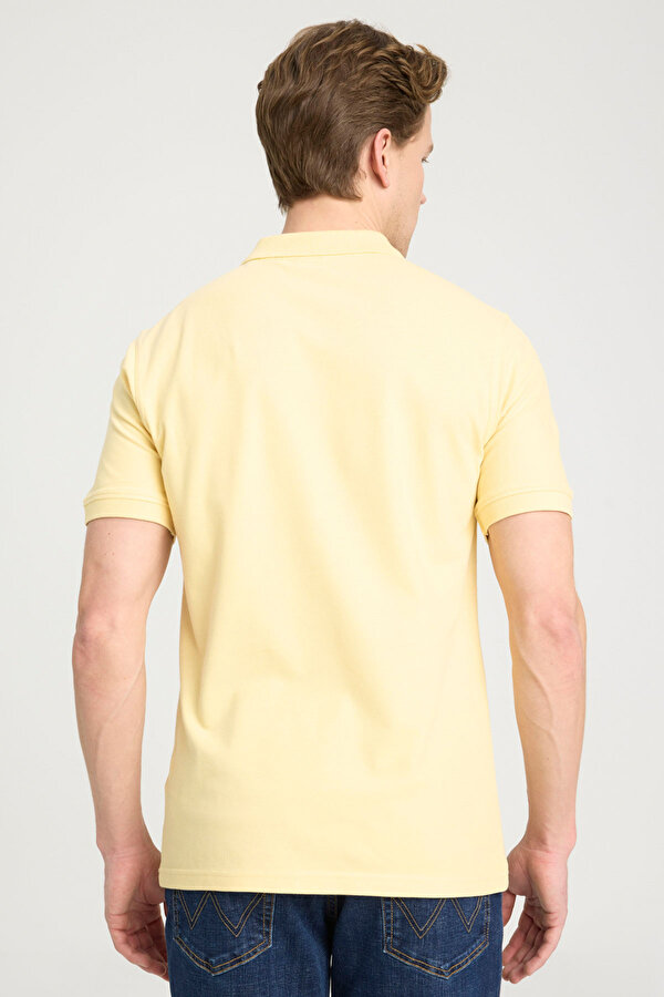Wrangler Erkek Regular Fit Polo Sarı Erkek Kısa Kol T-Shirt