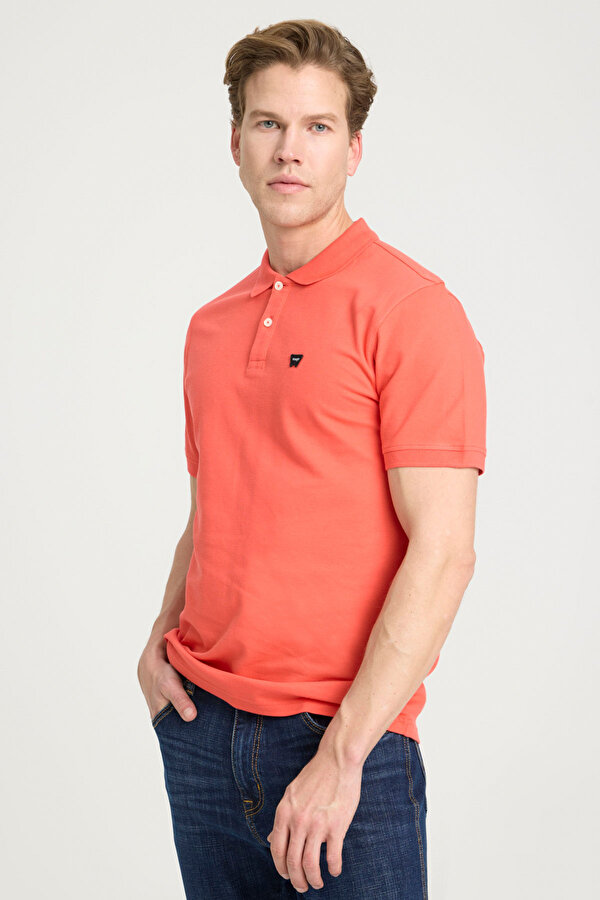 Wrangler Erkek Regular Fit Polo Mercan Erkek Kısa Kol T-Shirt