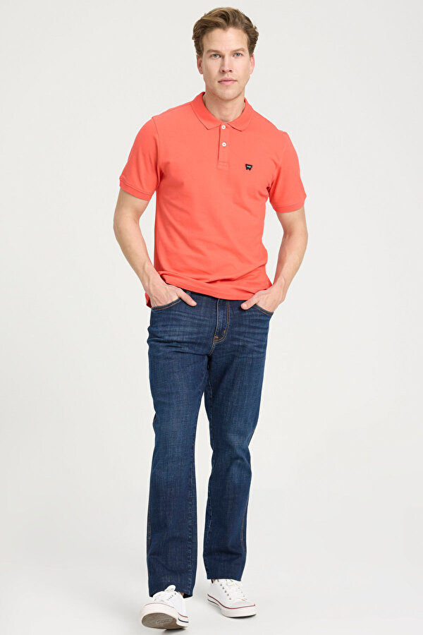 Wrangler Erkek Regular Fit Polo Mercan Erkek Kısa Kol T-Shirt