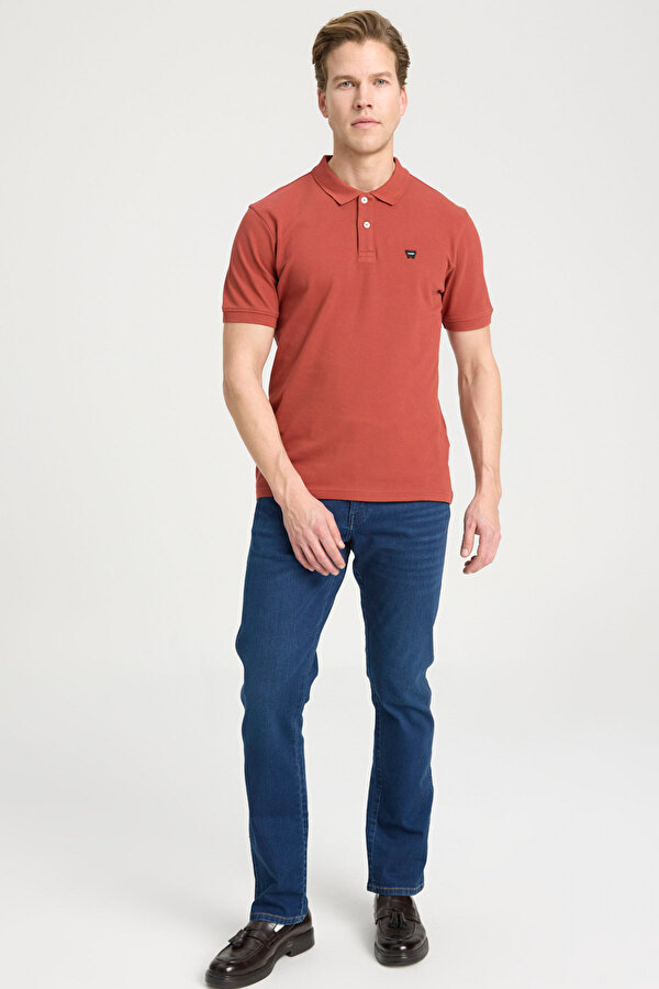 Wrangler Erkek Regular Fit Polo Kiremit Erkek Kısa Kol T-Shirt