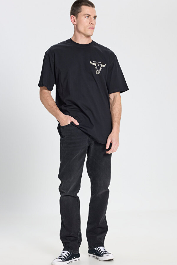 Wrangler Loose Fit T-shirt Siyah Erkek Kısa Kol T-Shirt
