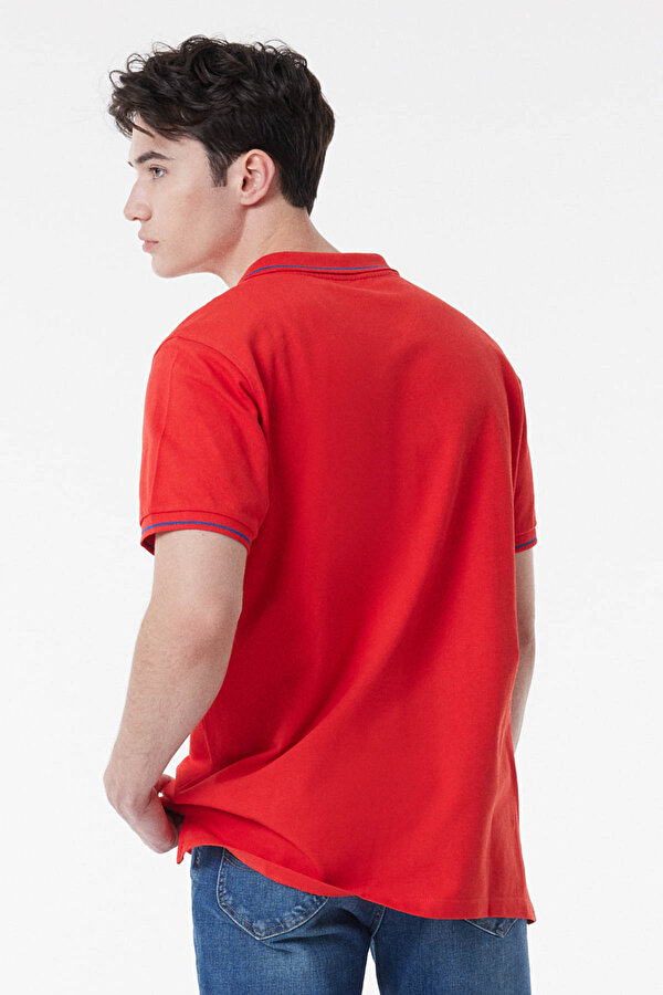 Lee SS Kısa Kollu Polo T-s Kırmızı Erkek Kısa Kol T-Shirt