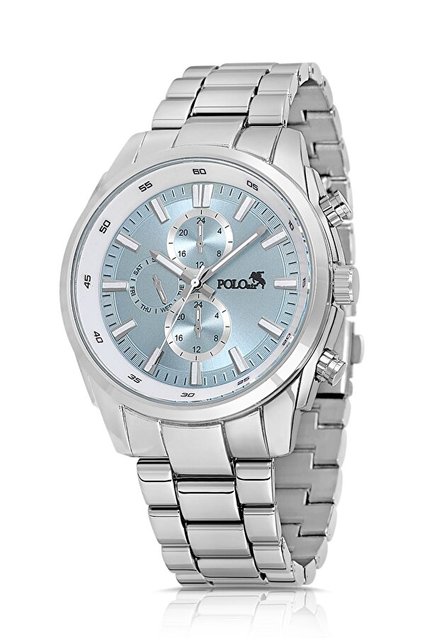 Polo Air Metal Erkek Kol Saati Gümüş Mavi Renk PL-0937E2x
