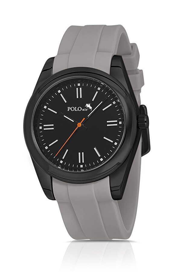 Polo Air Silikon Kordon Spor Erkek Kol Saati Gri Siyah Renk PL-0948E7x