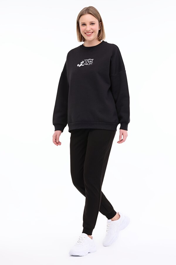 Kinetix WB JOGGER 22SN86 5FX Siyah Kadın Eşofman Altı