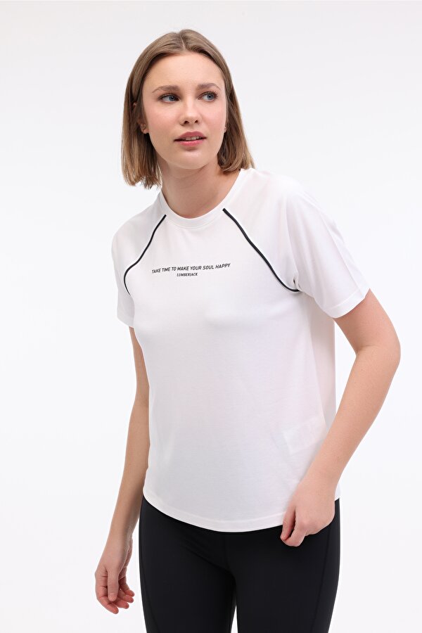 Lumberjack WL ANISA 11MS425 5FX BEYAZ Kadın Kısa Kol T-Shirt