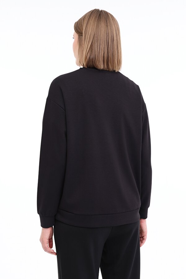 Lumberjack WL GAIL 16BT230 5FX Siyah Kadın Sweatshirt